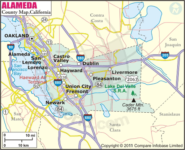 counties around Alameda County California