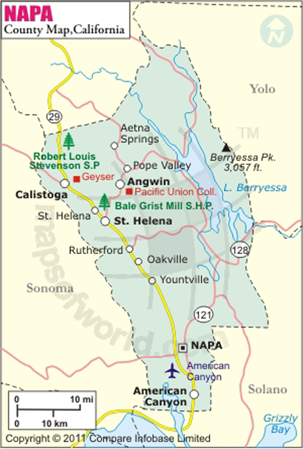 counties around Napa County California