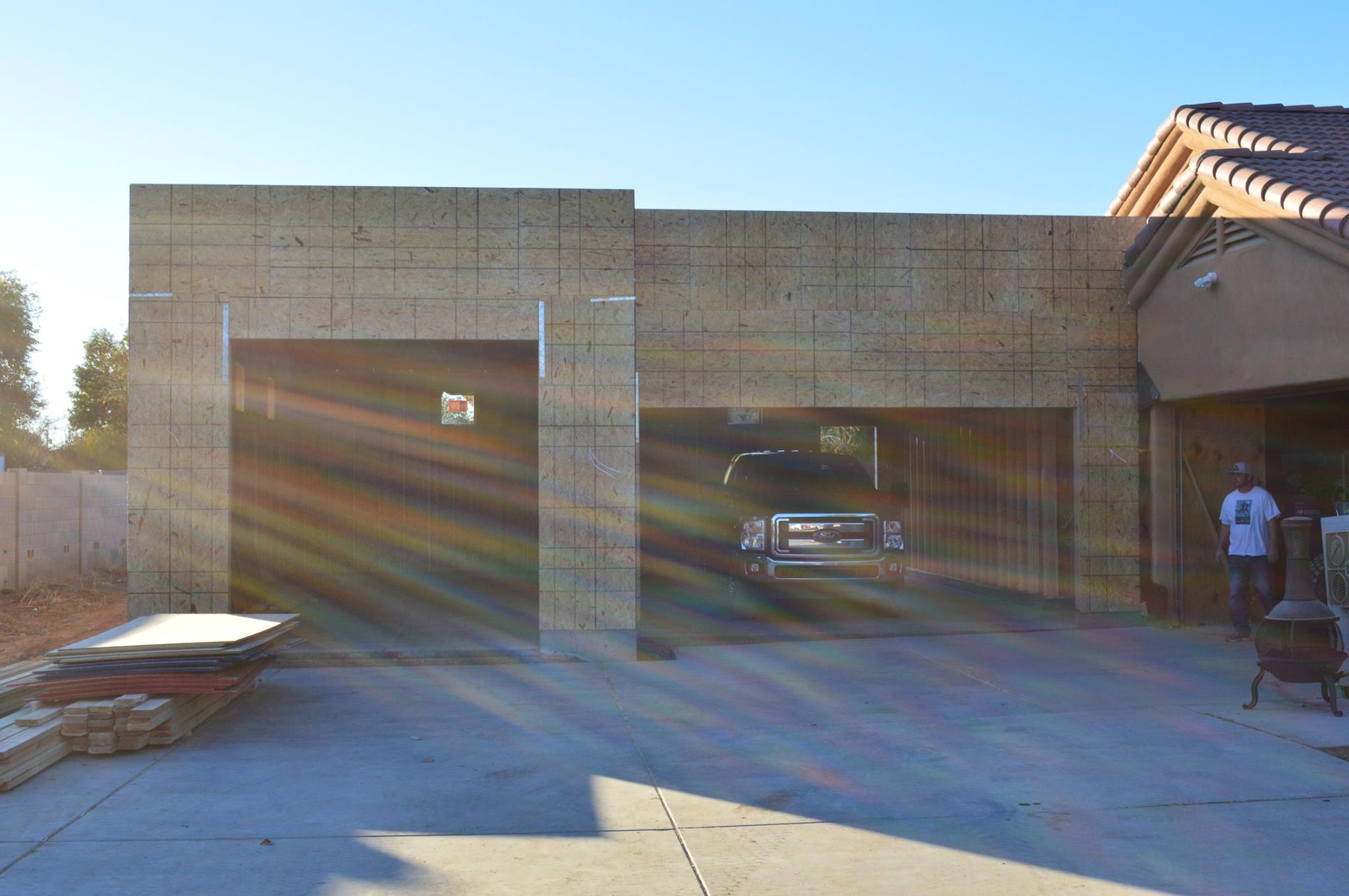 RV Garage addition built on to existing 2-car garage in Phoenix AZ